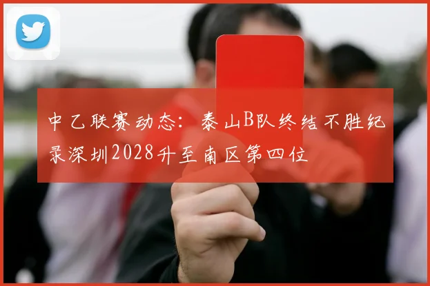 中乙联赛动态：泰山B队终结不胜纪录深圳2028升至南区第四位